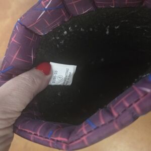 Stylish Purple and Black Winter Boots for Rainy Days